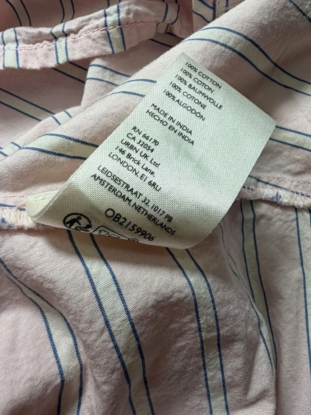 Free People We The Free Striped Varsity Vibes Shirt In Pink Combo size small